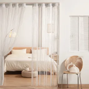 Night Sky String Thread Window Curtain Panel