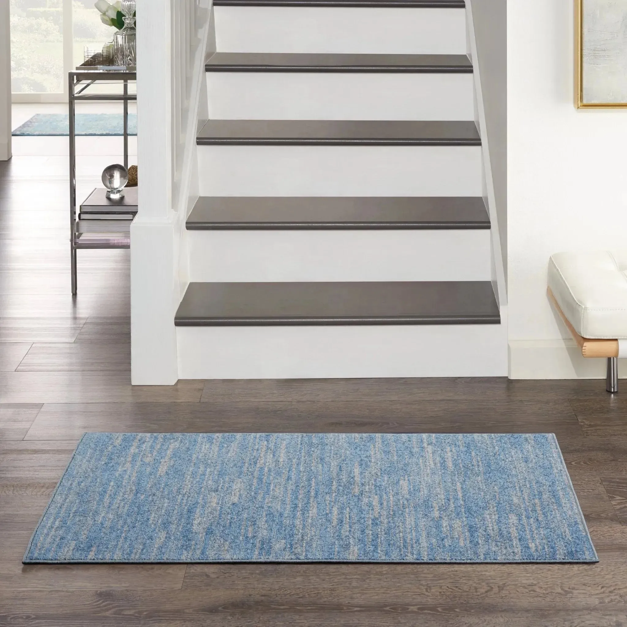 Nourison Essentials NRE01 Blue/Grey Rug