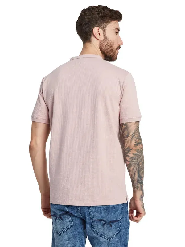 Octave Men Solid Henley Neck T-Shirt