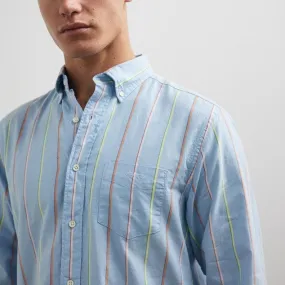 Oxford Shirt - UT Archive Stripe - Capri Blue