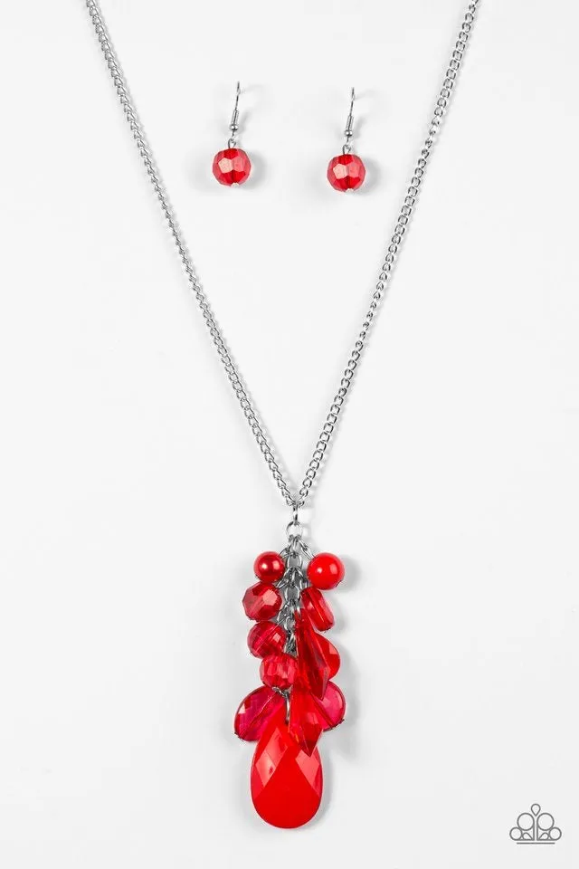 Paparazzi Accessories  - Keepin it Colorful #N92 Box 1 - Red Necklace