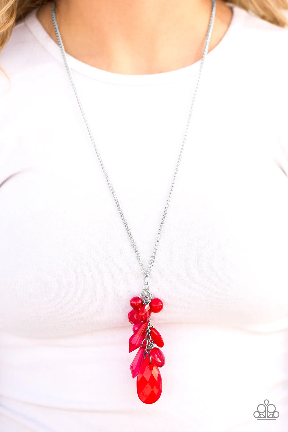 Paparazzi Accessories  - Keepin it Colorful #N92 Box 1 - Red Necklace