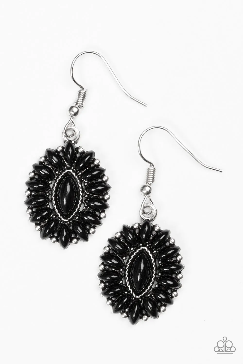 Paparazzi Accessories  - Spring Tea Parties #E156 Peg - Black Earrings