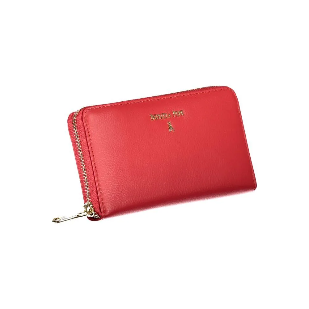 Patrizia Pepe Chic Pink Zip Wallet With Multiple Compartments