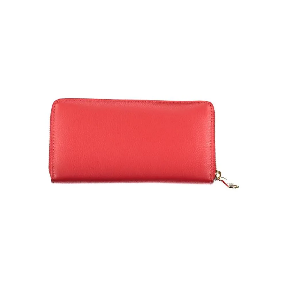 Patrizia Pepe Chic Pink Zip Wallet With Multiple Compartments