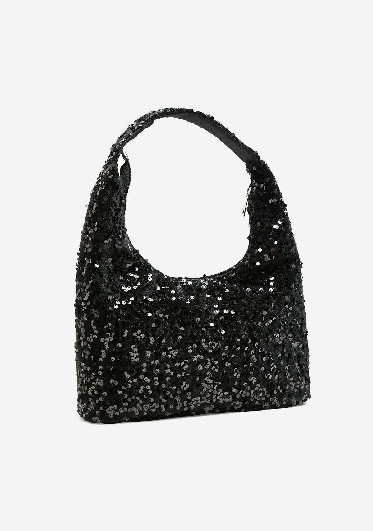 PC Kam Sequin Shoulder Bag Black