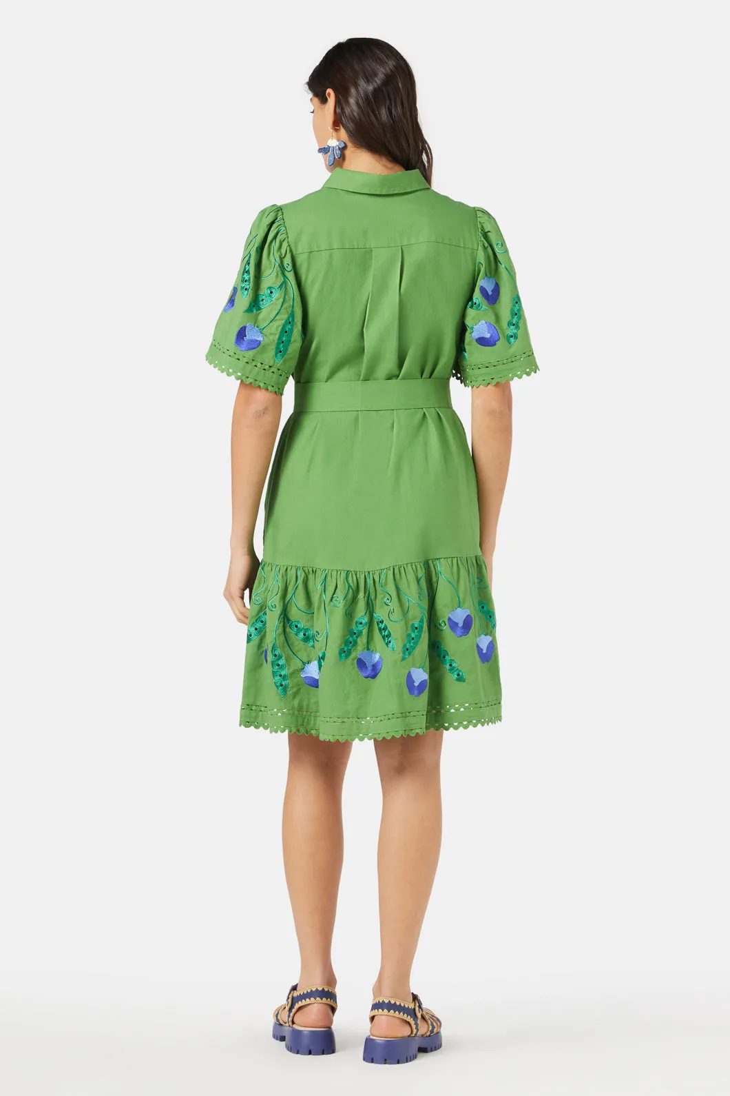 Peas Anglaise Shirt Dress