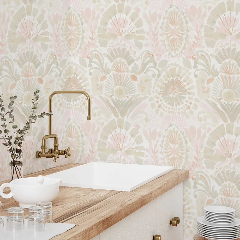 Peel   Stick Removable Wallpaper: Pink Tones