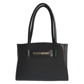 Plein Sport Sleek Black Three-Compartment Tote Bag