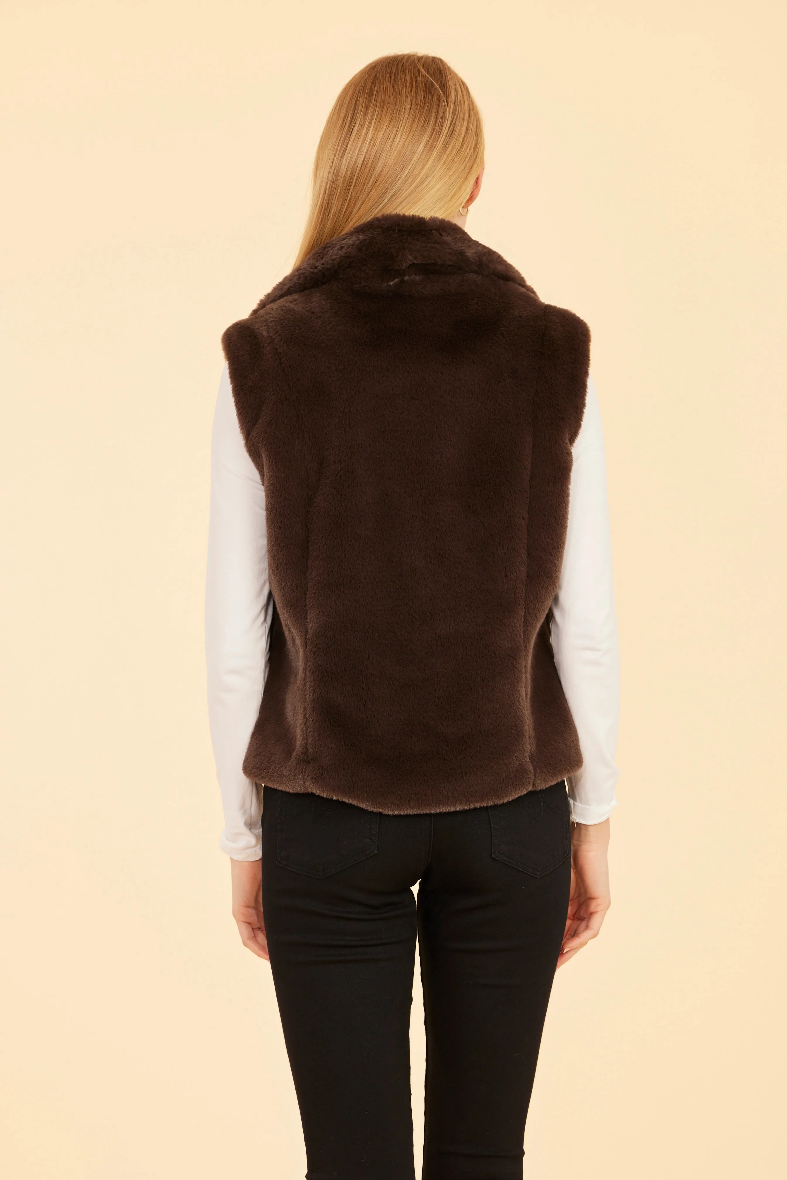 PLUSH FAUX FUR VEST