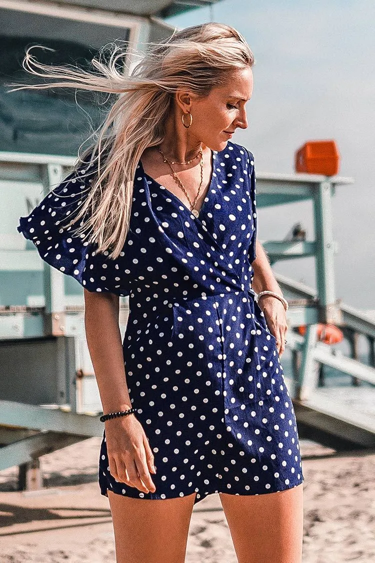 Polka Dot Wrap Romper