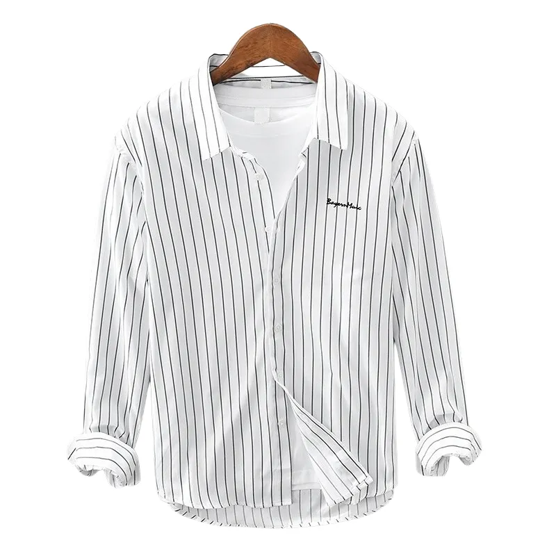 Pologize™ Striped Long Sleeved Cotton Shirt