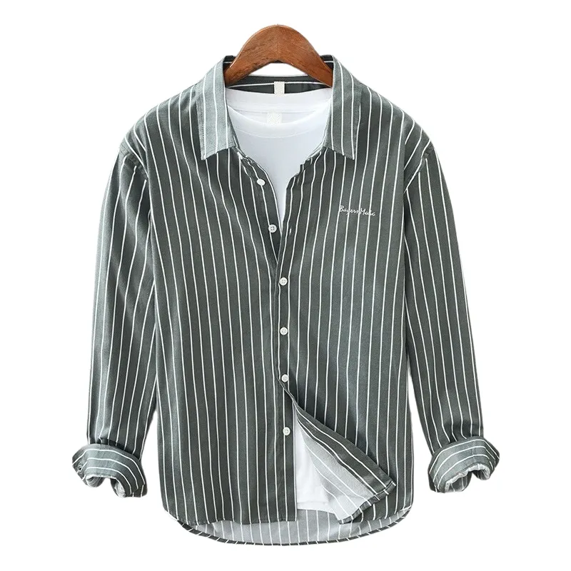 Pologize™ Striped Long Sleeved Cotton Shirt