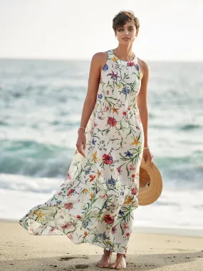 Provence Linen Maxi Dress