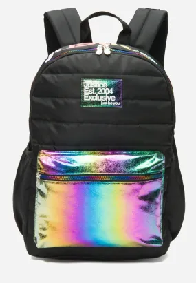 Quilted Color Block Backpack