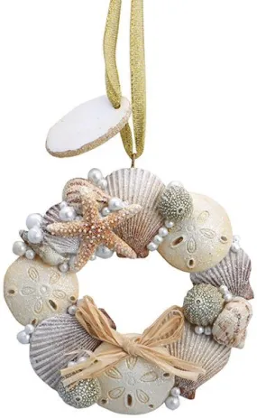 RESIN ORNAMENT -SHELL WREATH - LEWES