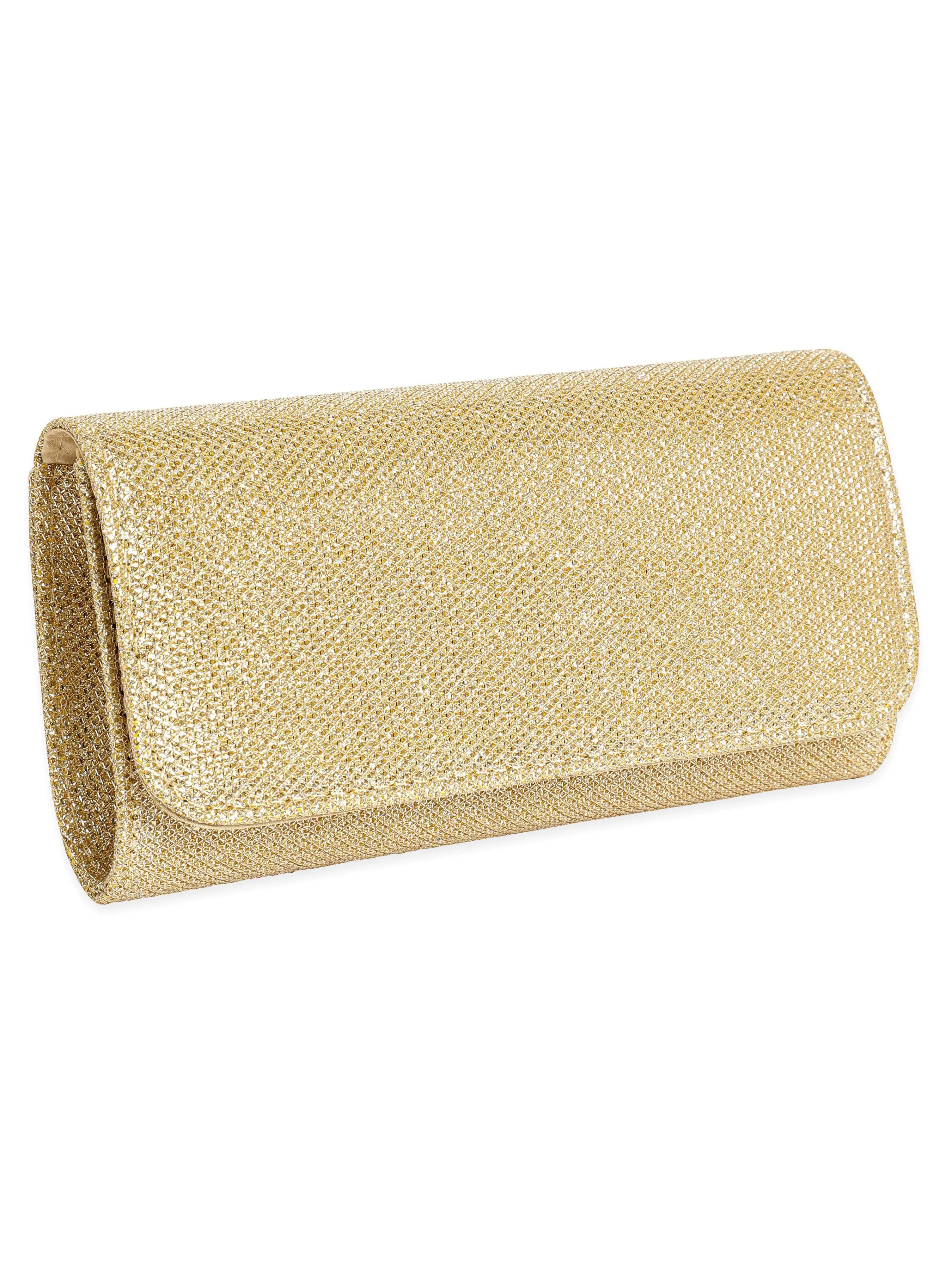 Rubans Enchanting Luminescence Handcrafted Shimmery Clutch Bag