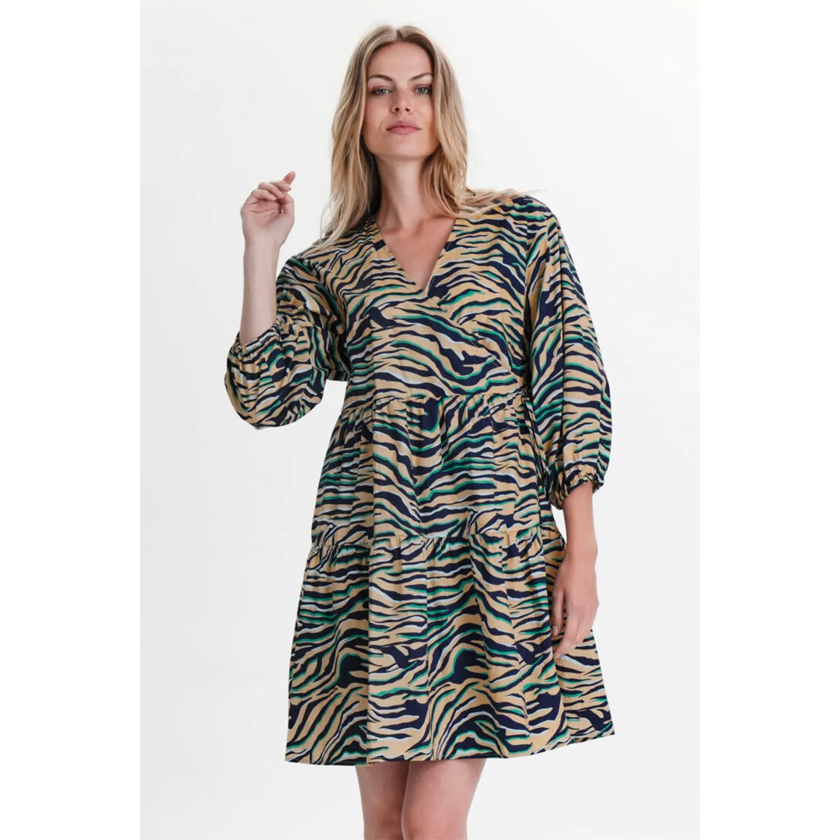 Rusha wrap dress sesame