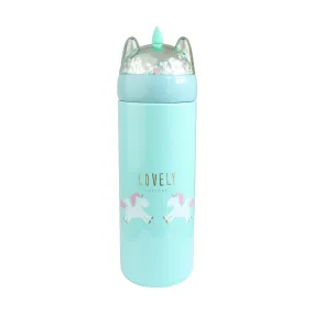 Shimmery Unicorn Flask - 330ml Sea Green