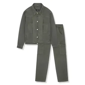 SIARR Green Denim Jacket & Cargo Pants