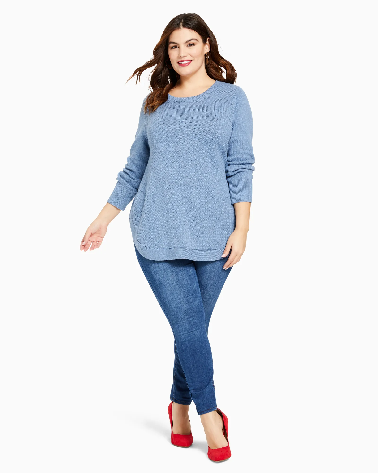 Sophie Cotton Sweater | Light Blue