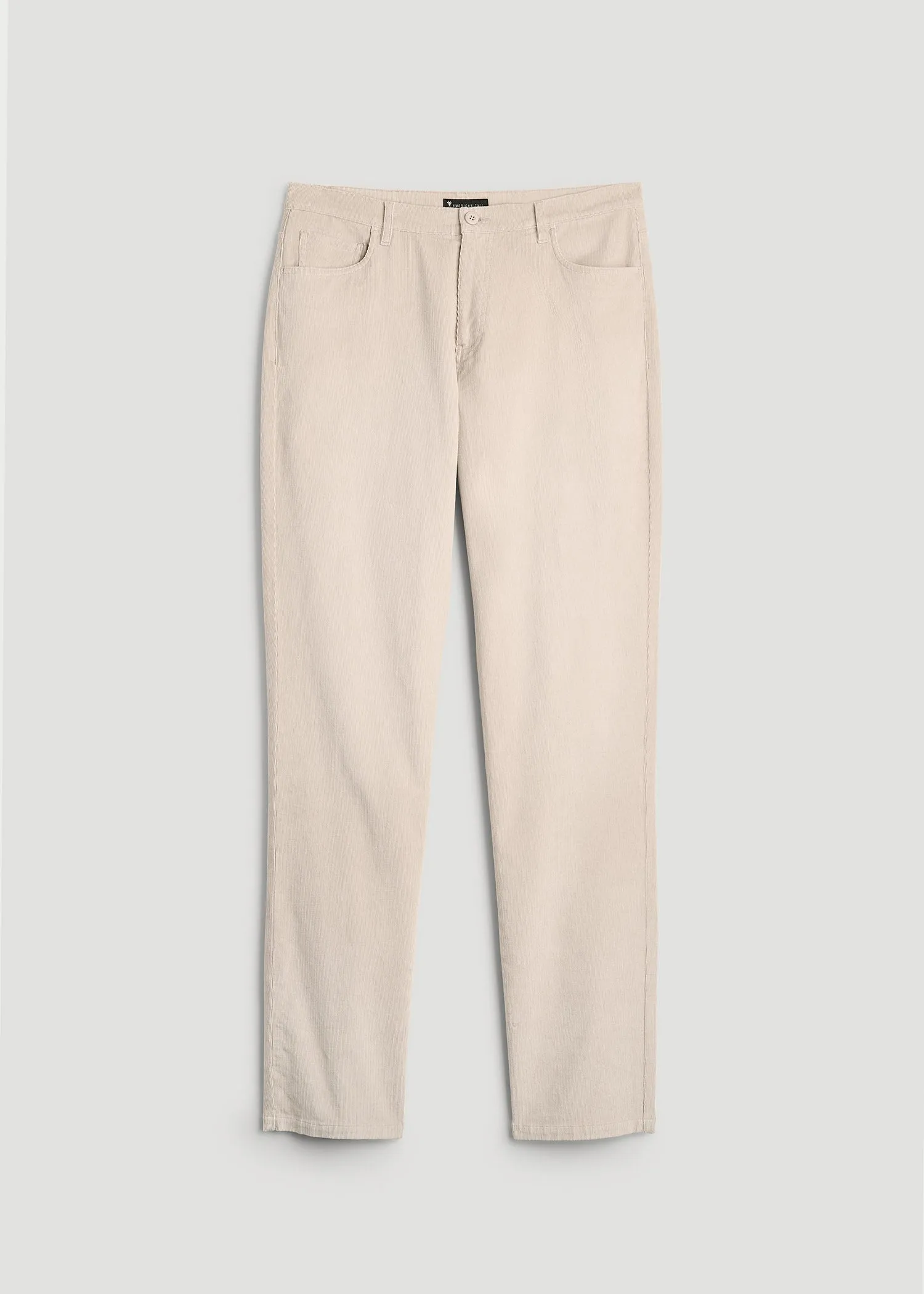 STRAIGHT-LEG Stretch Corduroy Pants for Tall Men in Drywall Tan