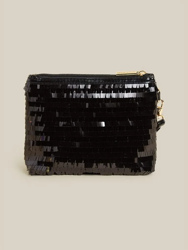 Studiowest Black Sequinned Pouch