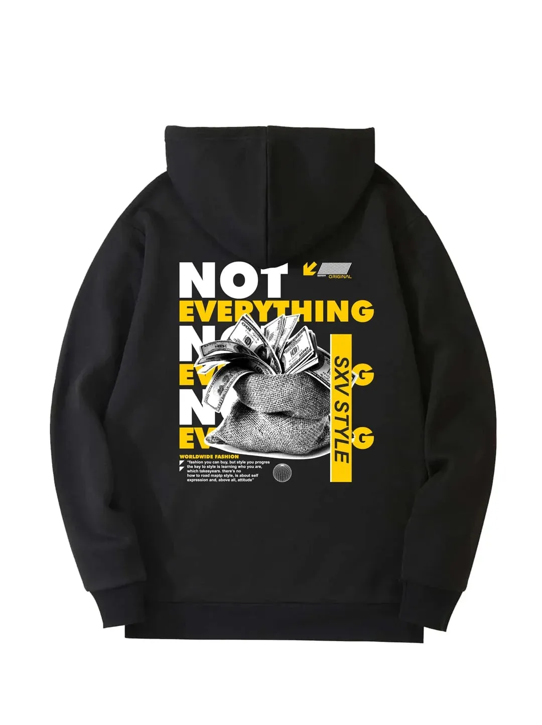 SXV  'NOT EVERYTHING’ Printed Cool Aesthetic Sweatshirt Hoodie