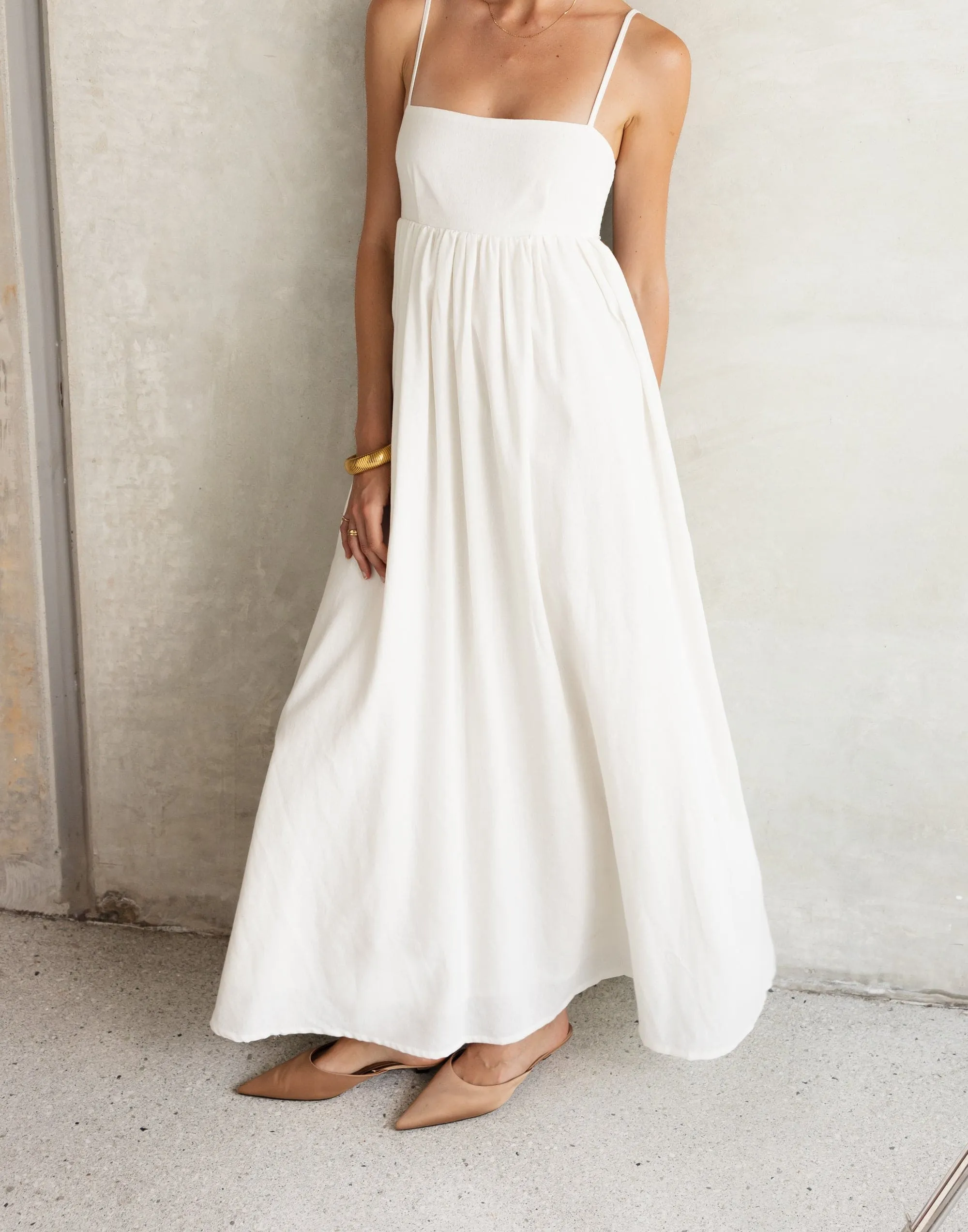 Tarsha Maxi Dress (Off White)