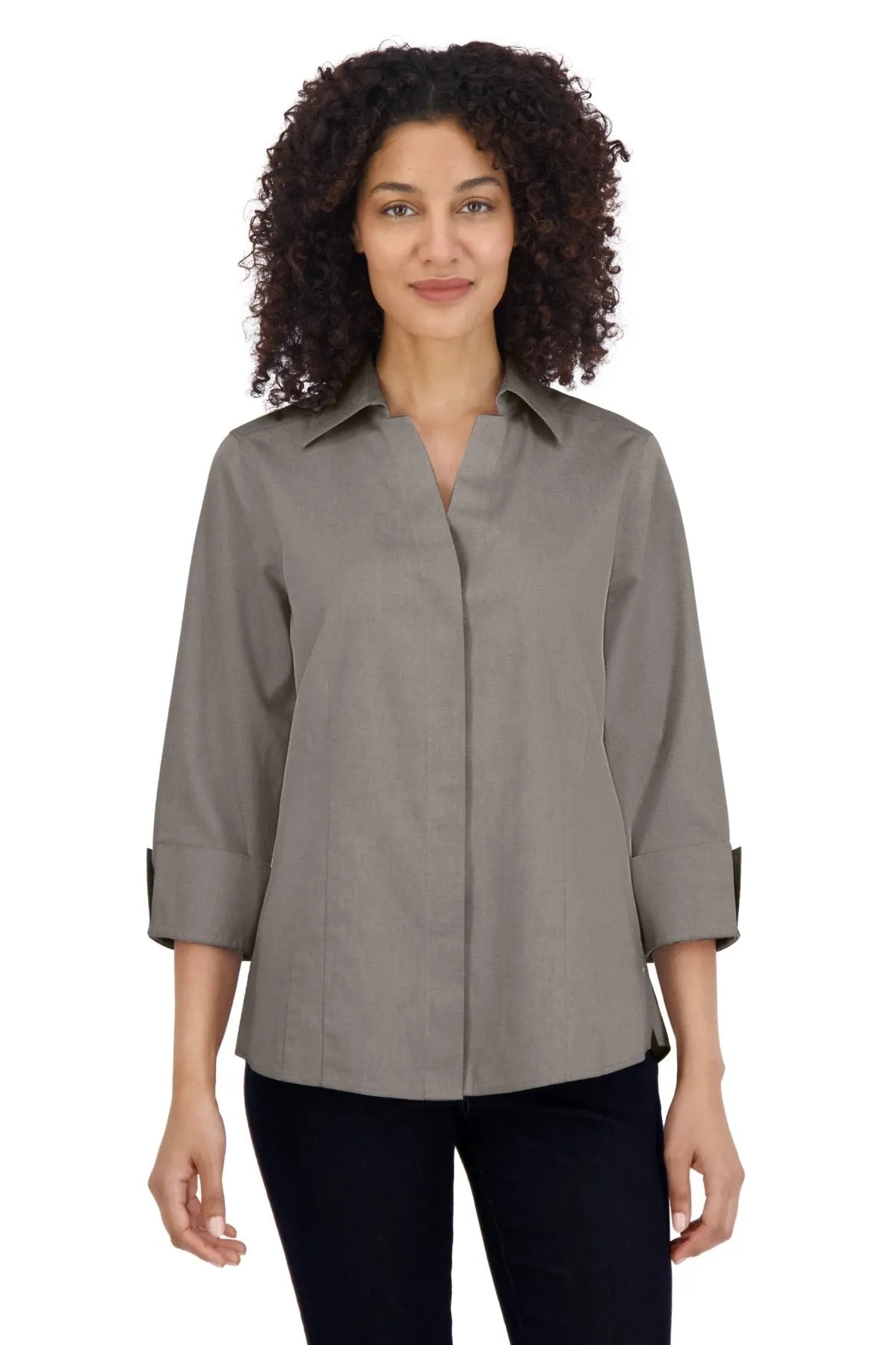 Taylor Pinpoint No Iron 3/4 Sleeve Shirt