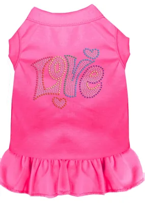 Technicolor Love Rhinestone Pet Dress Bright Pink Xxxl (20)