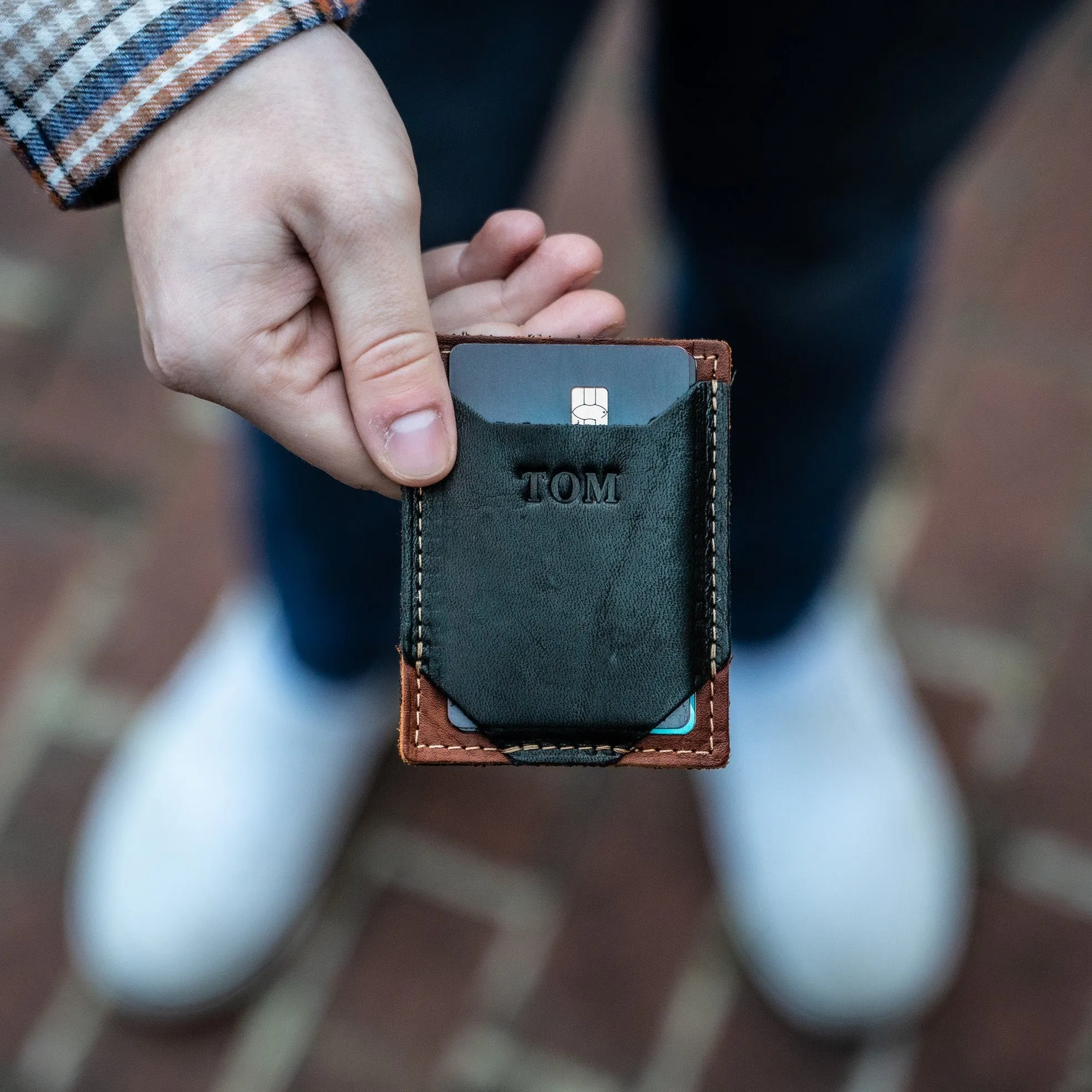 The Trey Money Clip Front Pocket Fine Leather Wallet