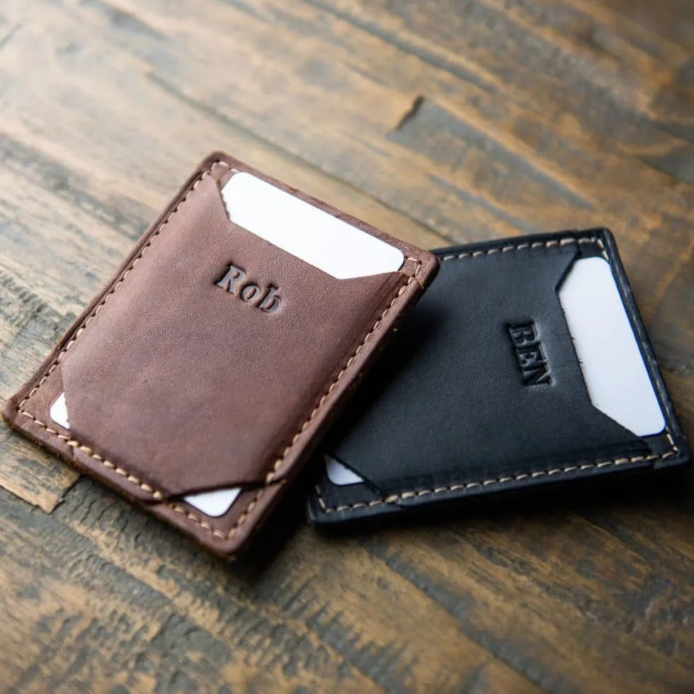 The Trey Money Clip Front Pocket Fine Leather Wallet