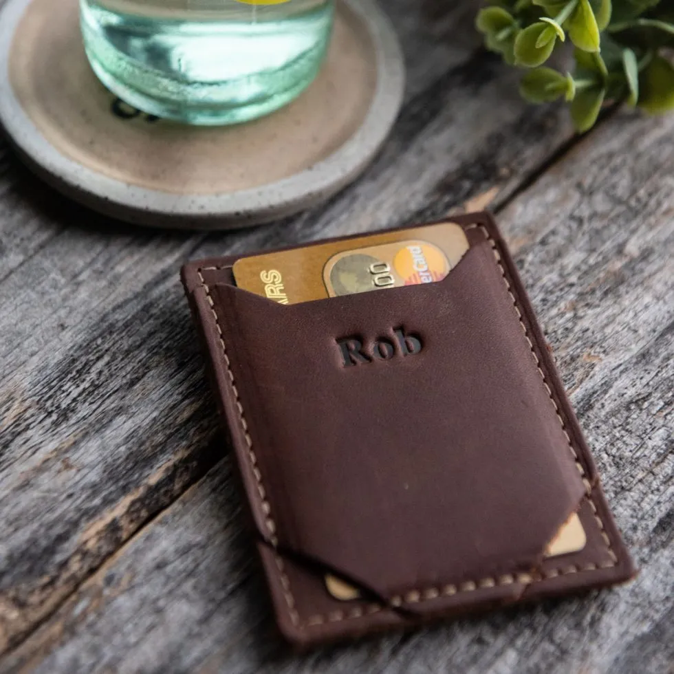 The Trey Money Clip Front Pocket Fine Leather Wallet