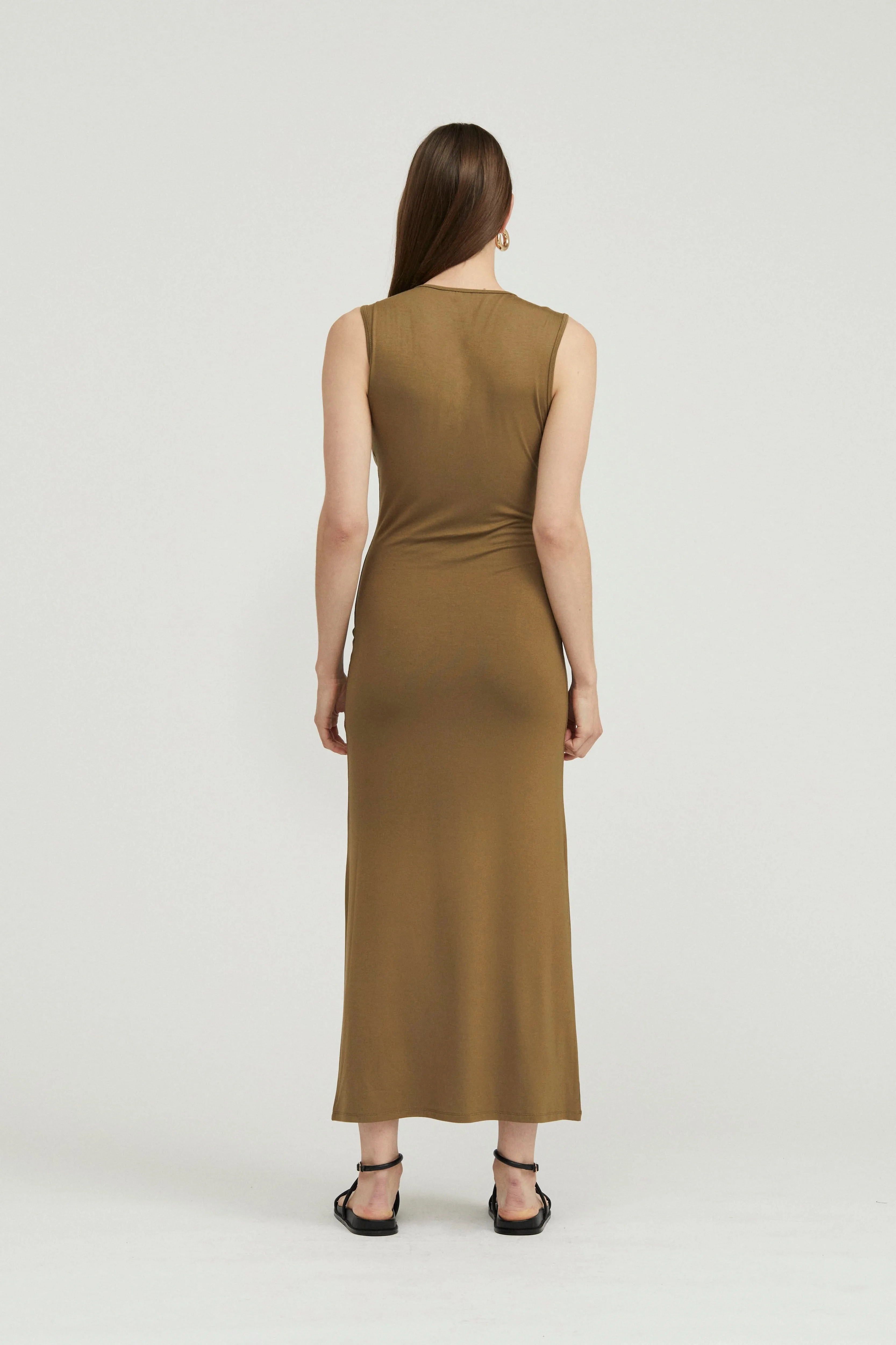 Third Form Hidden Gem Tank Maxi Dress - Moss