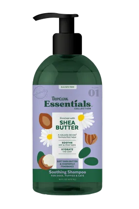 Tropiclean Essentials Shea Butter Shampoo For Dogs, Puppies And Cats (16 Oz)