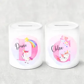 Unicorn Alphabet Money Pot