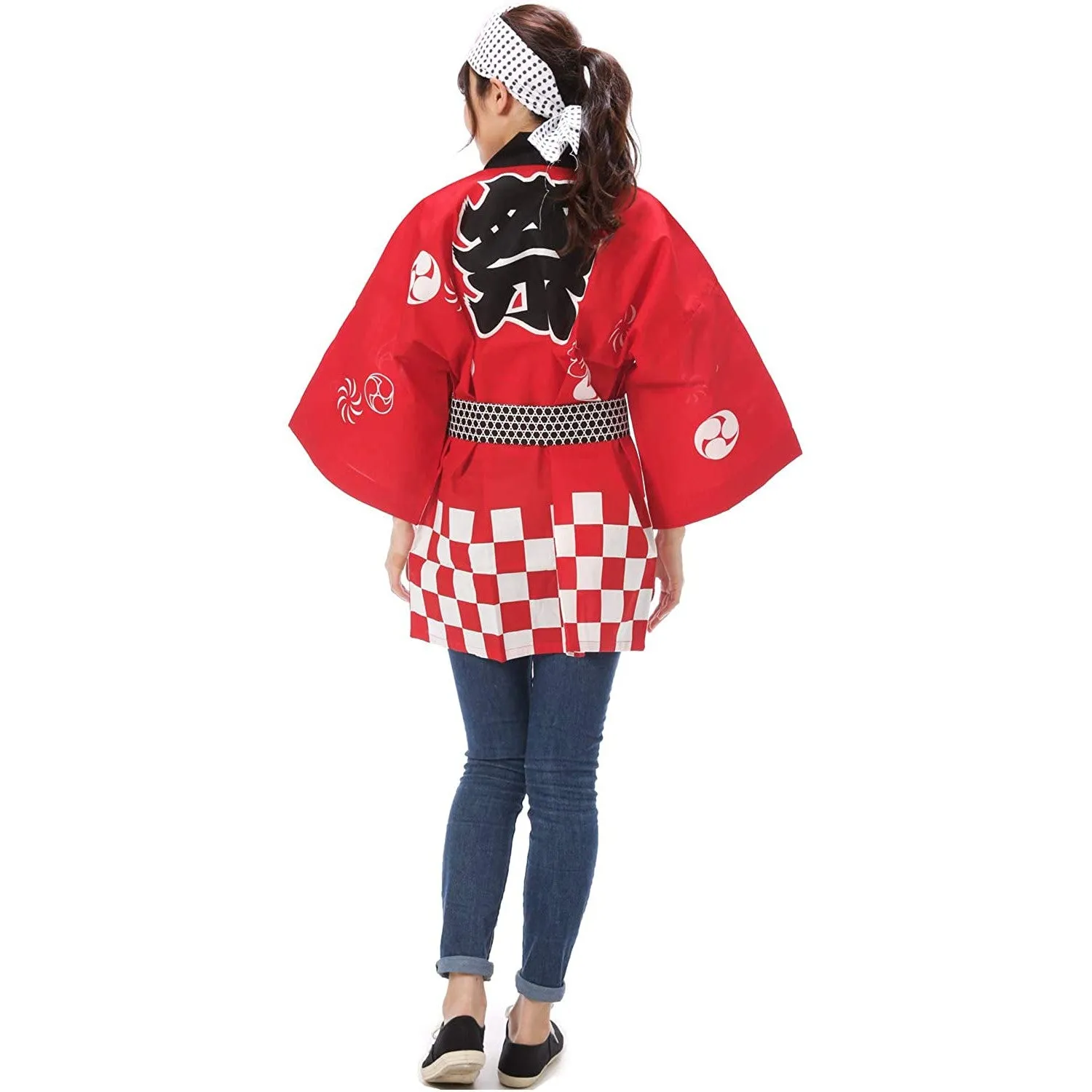 UNISEX Happi Set Matsuri Red Medium "祭 (Festival)"