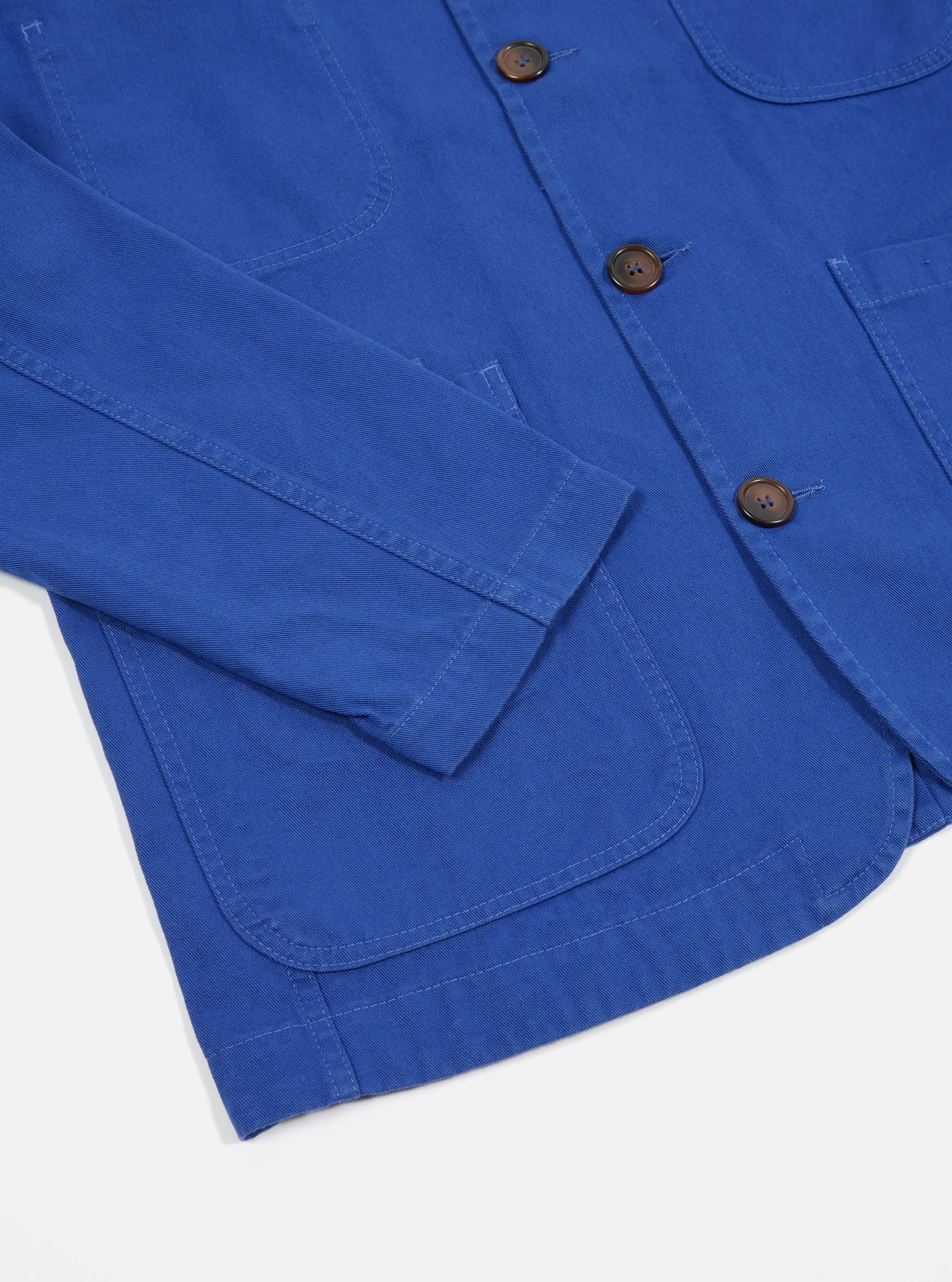 Universal Works Bakers Jacket in Royal Blue Byron Twill