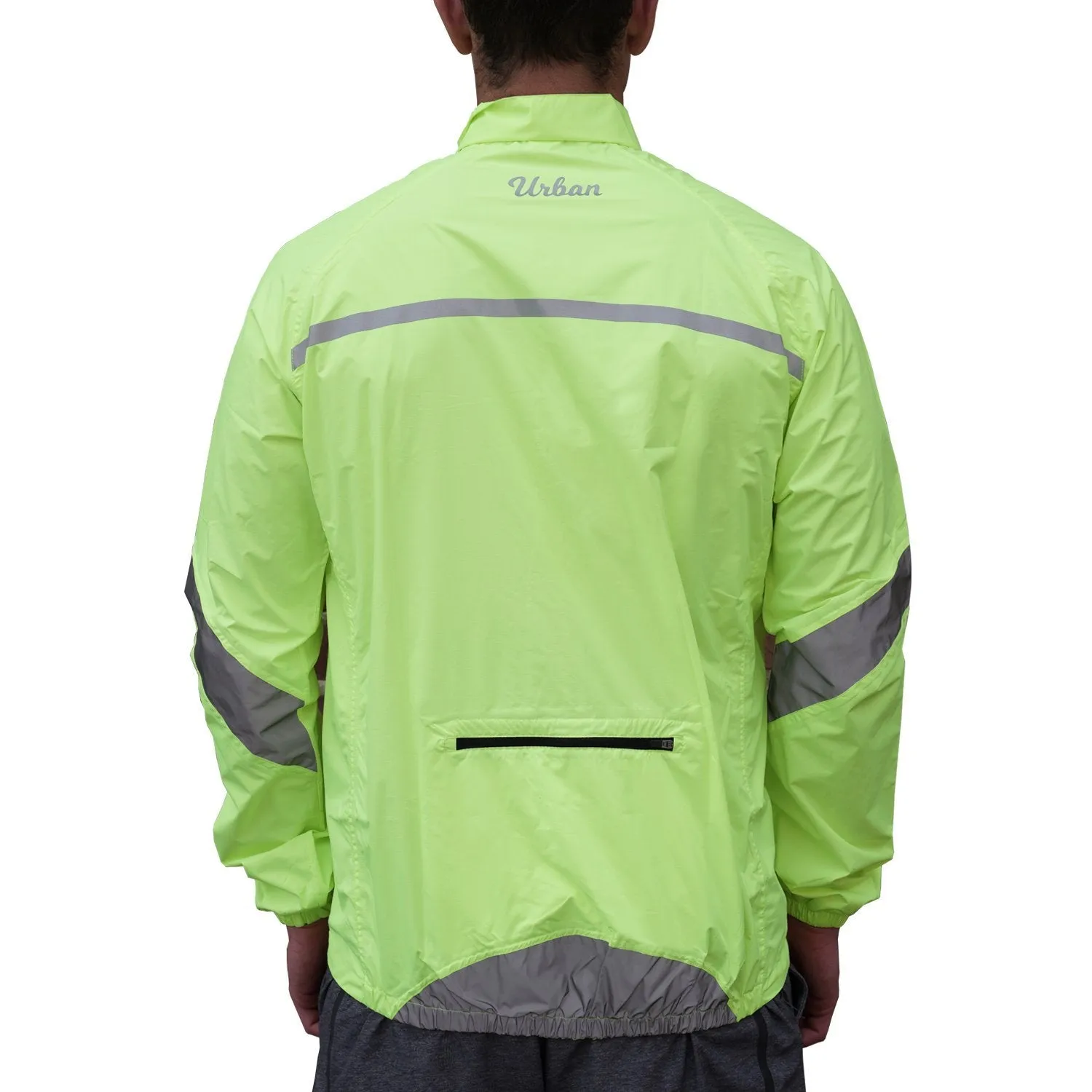 Urban Windproof & Waterproof Commuters Cycling Jacket - Yellow