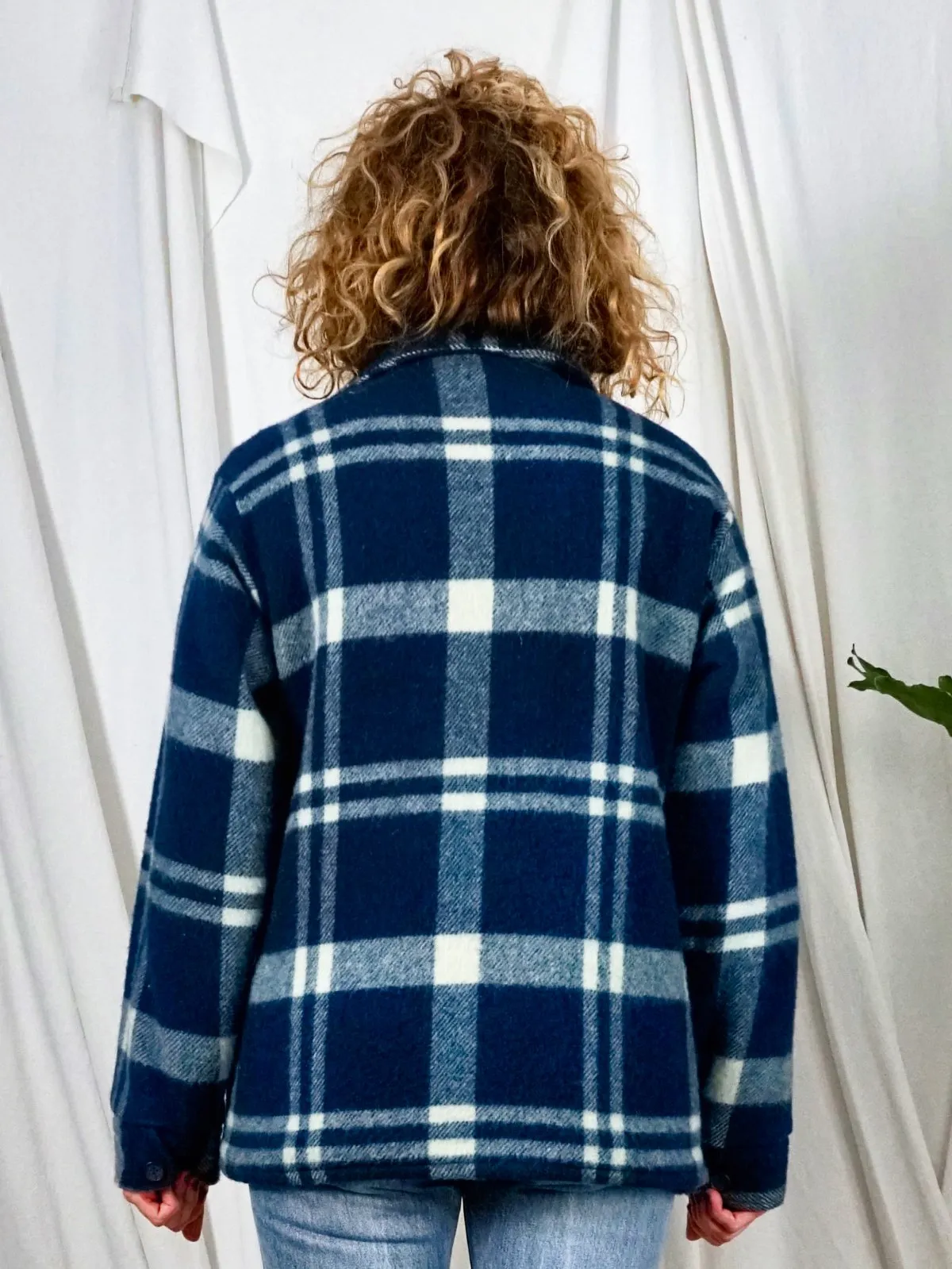 Vintage Woolrich Indigo Plaid Jacket