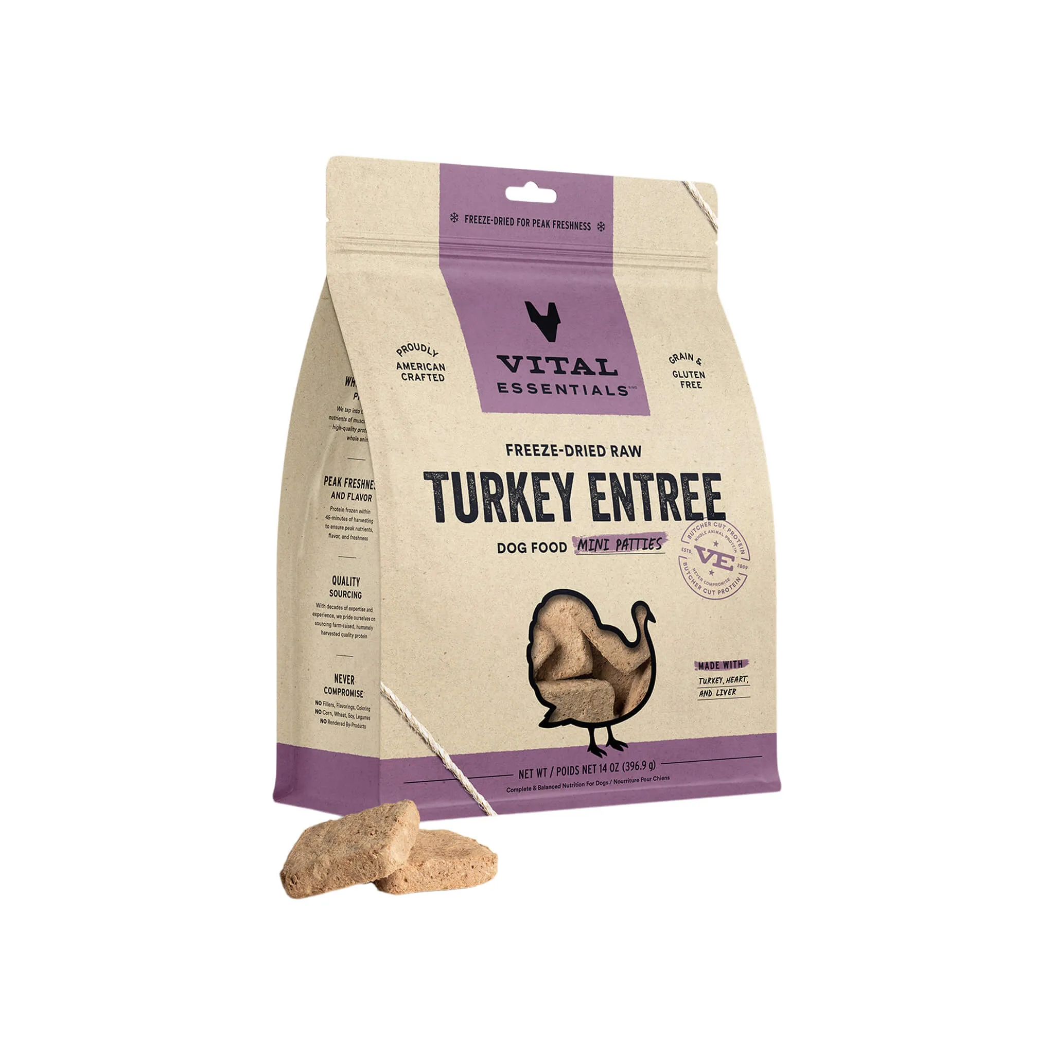 Vital Essentials Freeze Dried Mini Patties for Dogs