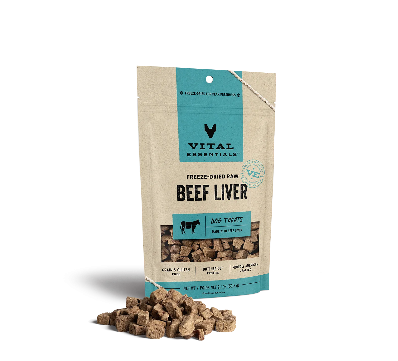 Vital Essentials Freeze Dried Raw Beef Liver Dog Treats