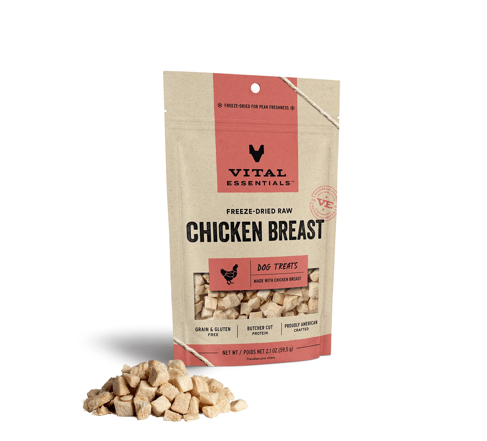 Vital Essentials Freeze Dried Raw Chicken Breast Dog Treats