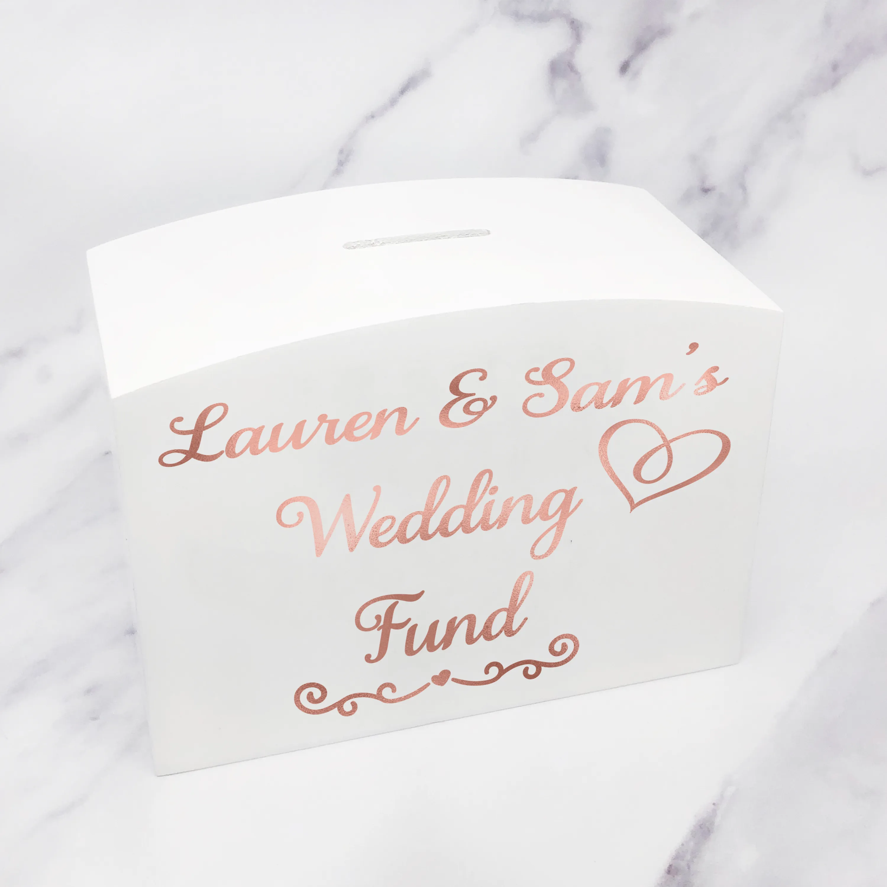 Wedding Fund Personalised Wooden Money Box