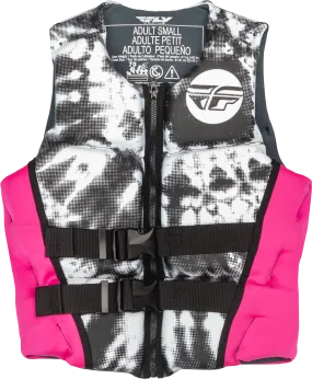 WMN'S NEOPRENE FLOTATION VEST NEON PINK/WHITE/BLACK SM