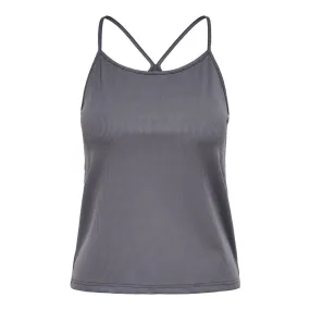 Women's Ribbed Criss Cross Back,Dark Grey