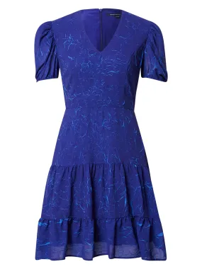 Women's Textured Mini Dress,Blue