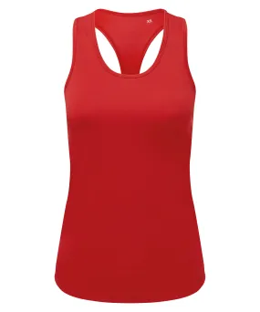 Womens TriDri® recycled performance slim racerback vest | Fire Red