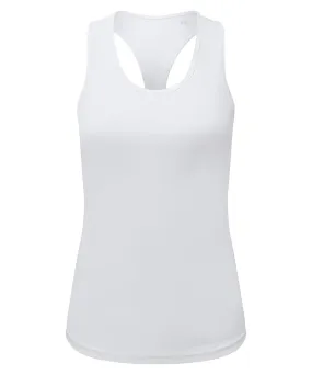 Womens TriDri® recycled performance slim racerback vest | White